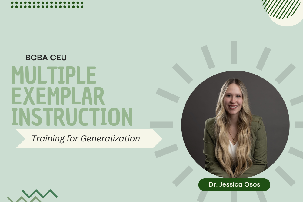 Multiple Exemplar Training. Examples Multiple Exemplar Instruction: Training for Generalization - View course