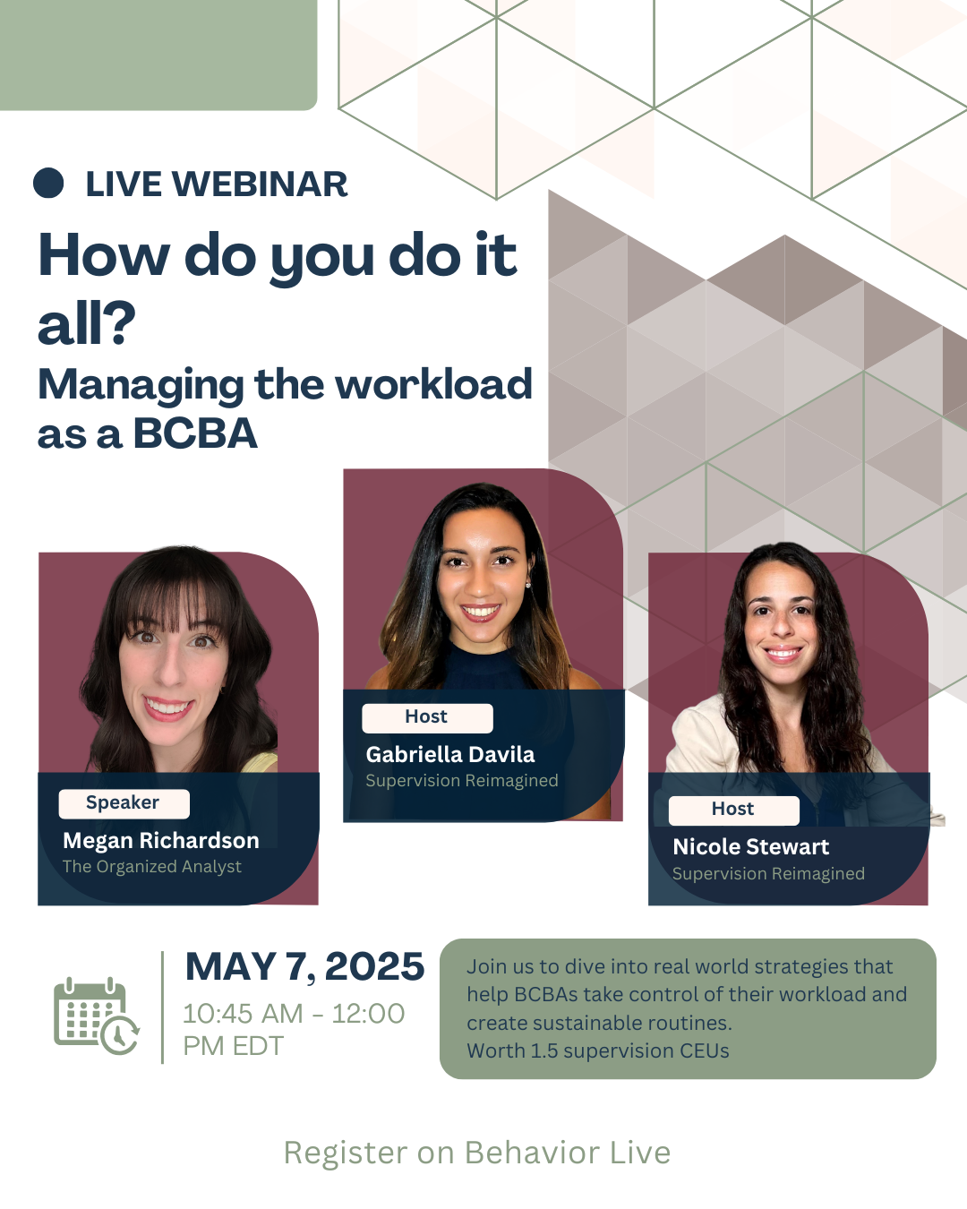 How do you do it all? Managing the workload as a BCBA - View course
